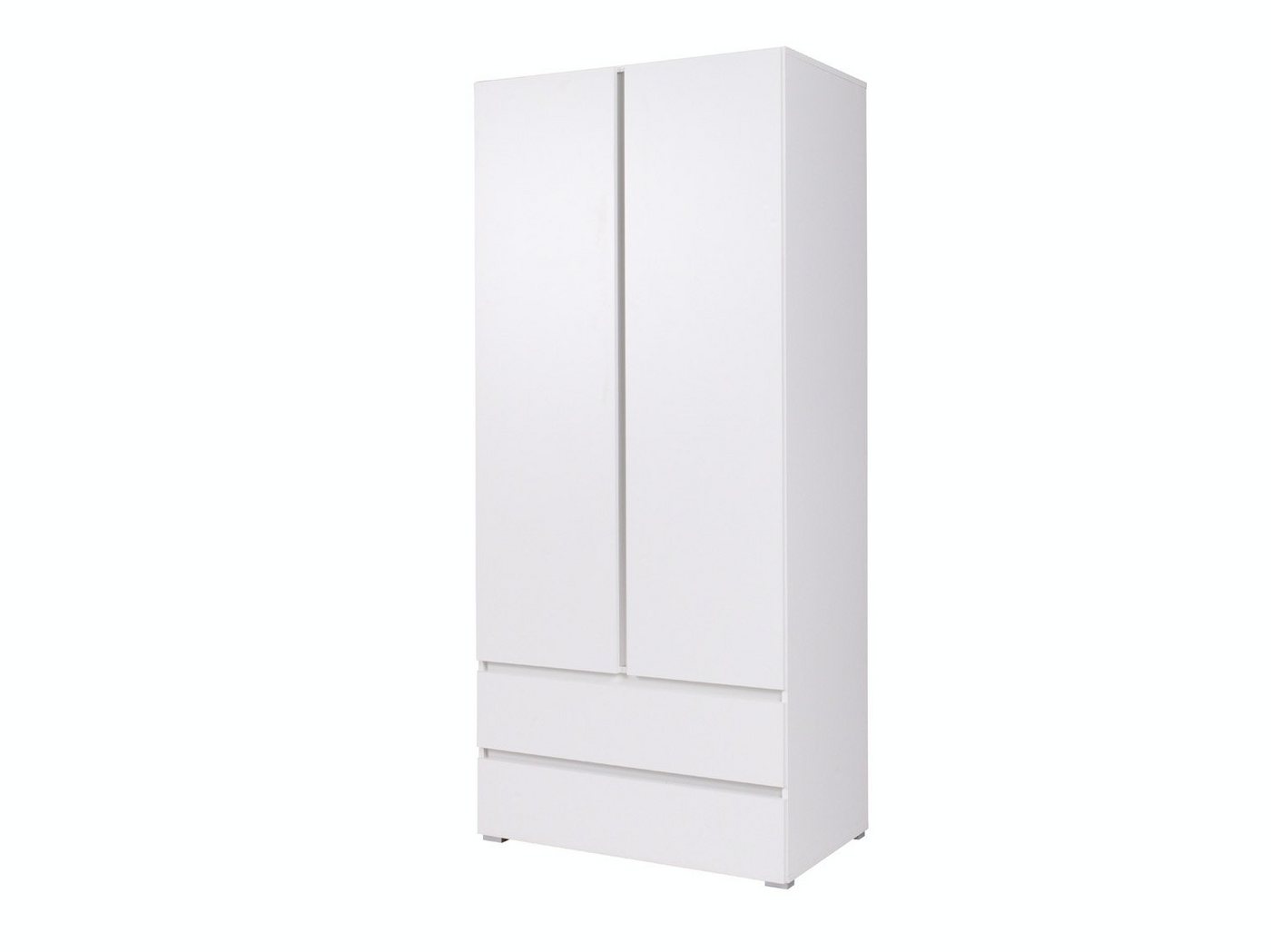 MOEBLO Kleiderschrank MOON M02 (mit 2 Drehtüren & 2 Schubladen – Moderner Schrank für Schlafzimmer oder Wohnzimmer, Drehttüren Moderne Wohnzimmer Möbel, Kleiderschrank mit 2 Türen und 2 Schubkästen) - (BxHxT): 92x204x51 cm von MOEBLO