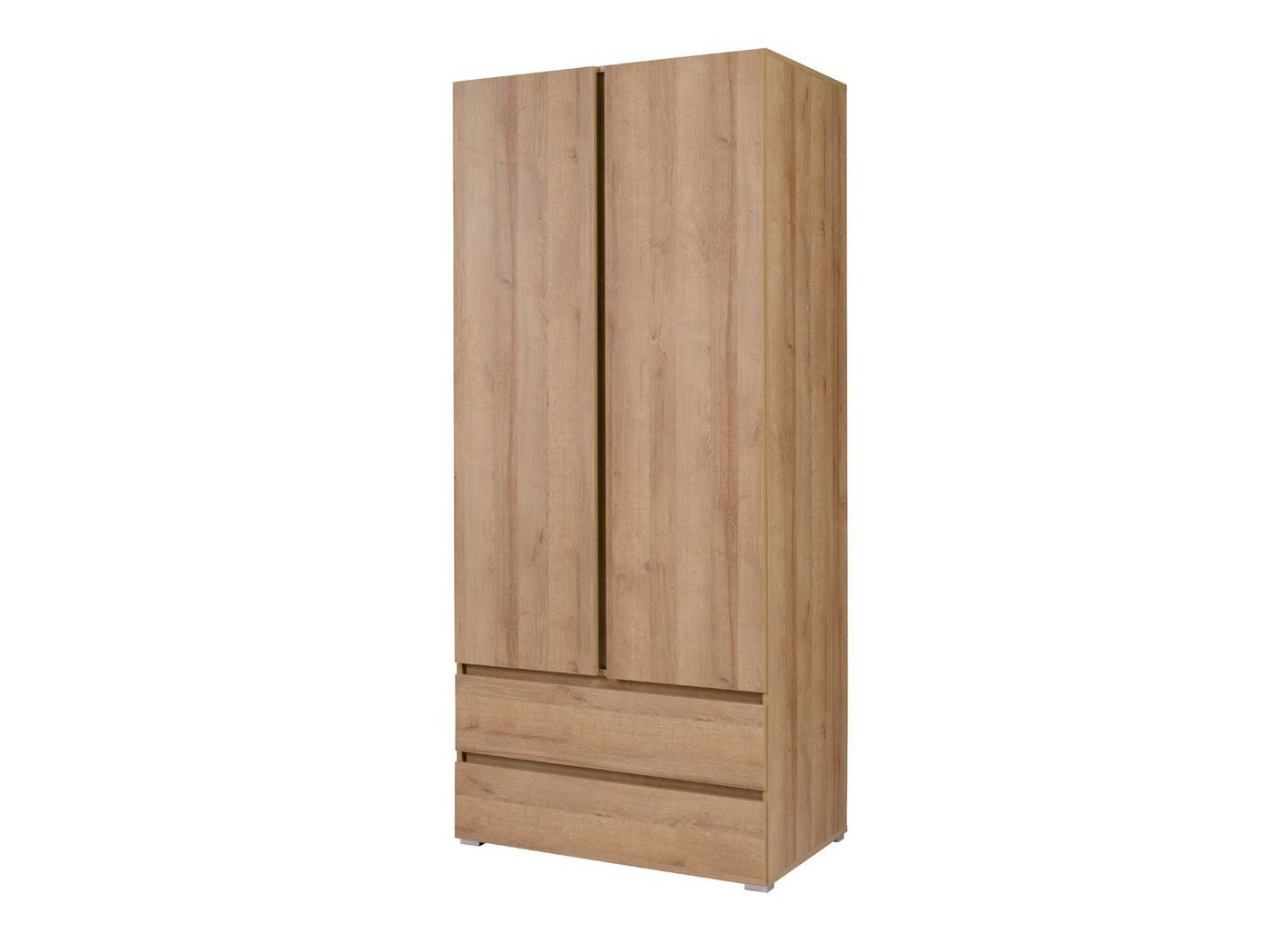 MOEBLO Kleiderschrank MOON M02 (Drehttüren Moderne Wohnzimmer Möbel, Kleiderschrank mit 2 Türen und 2 Schubkästen) - (BxHxT): 92x204x51 cm von MOEBLO