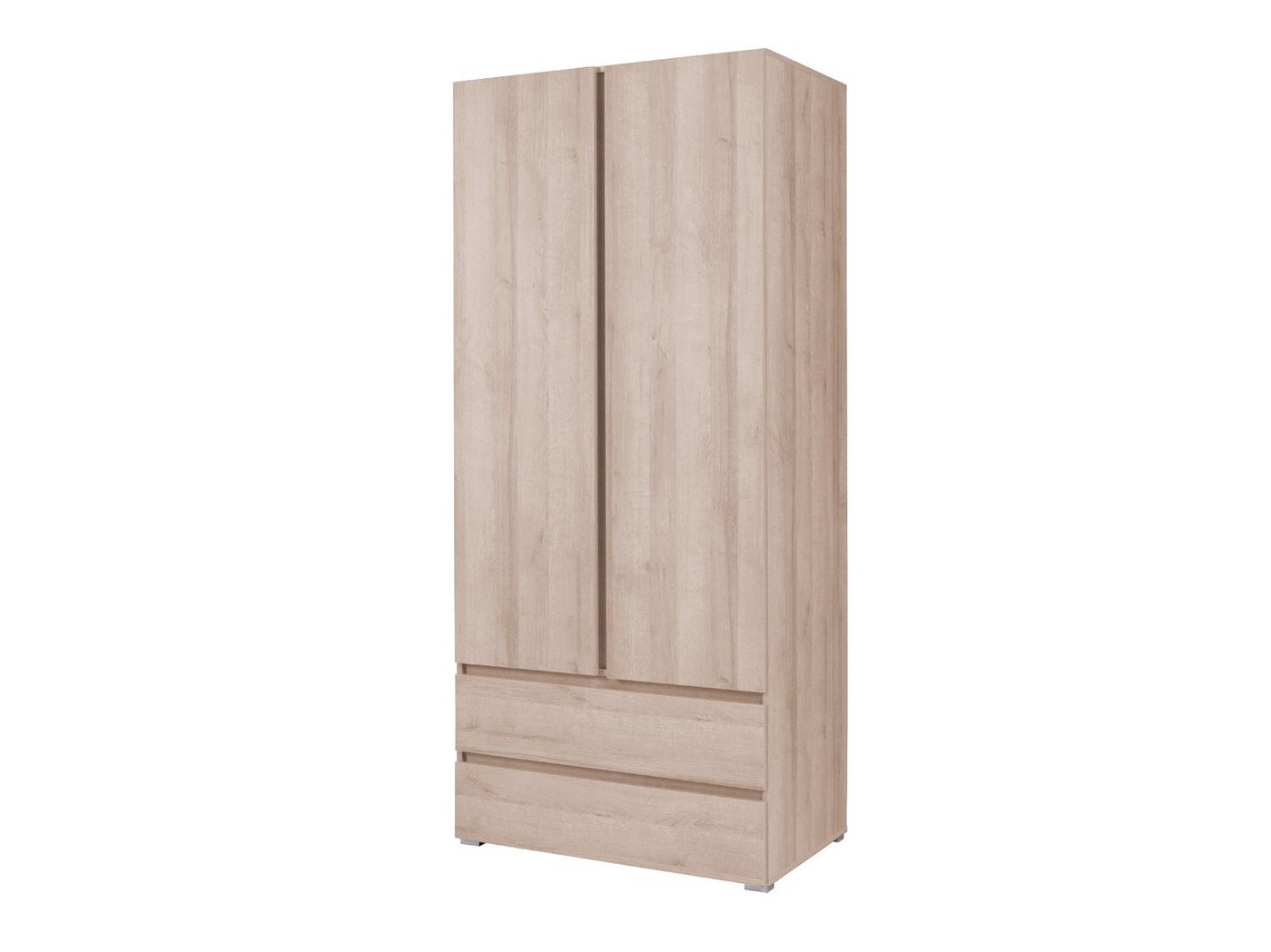 MOEBLO Kleiderschrank MOON M02 (Drehttüren Moderne Wohnzimmer Möbel, Kleiderschrank mit 2 Türen und 2 Schubkästen) - (BxHxT): 92x204x51 cm von MOEBLO