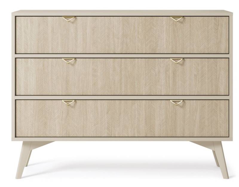 MOEBLO Kommode Abeto Kommode S 106 (Moderne Sideboard mit Schubladen Highboard Goldene Türgriffe), (BxHxT):106x80x38 cm von MOEBLO