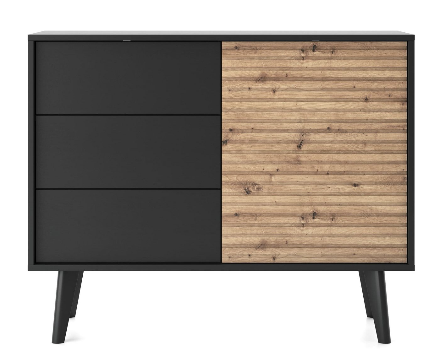 MOEBLO Kommode Canelado kommode CS104 (Wohnzimmer, Esszimmer, Flur & Diele, Moderne Sideboard mit Schubladen Highboard), (BxHxT):104x83x39cm von MOEBLO