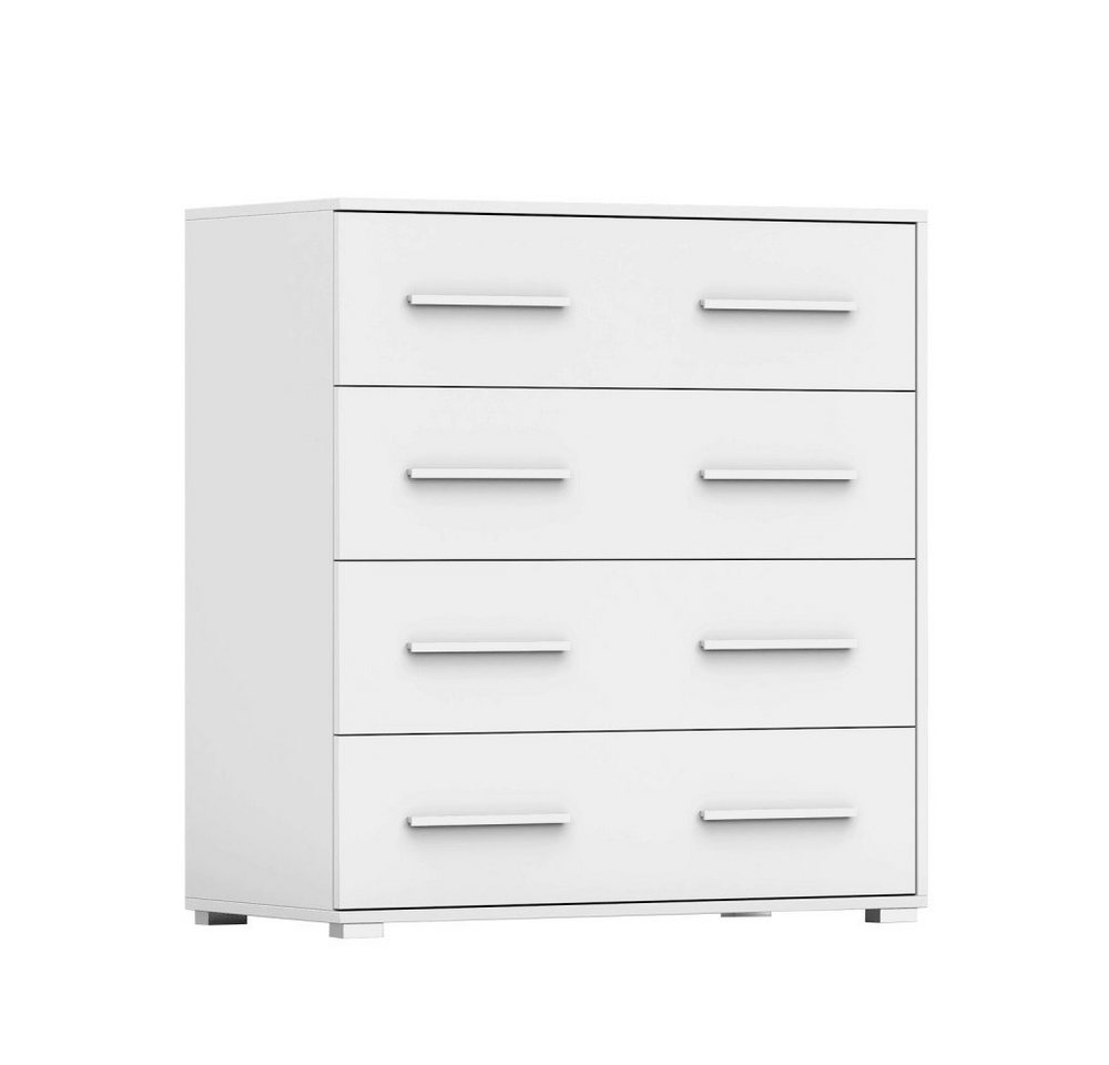 MOEBLO Kommode IRYS MINI 02 4S (Weiß, mit Schubladen Sideboard Wohnzimmer Kommode Schlafzimmer), (B x H x T): 90x95x45 cm von MOEBLO