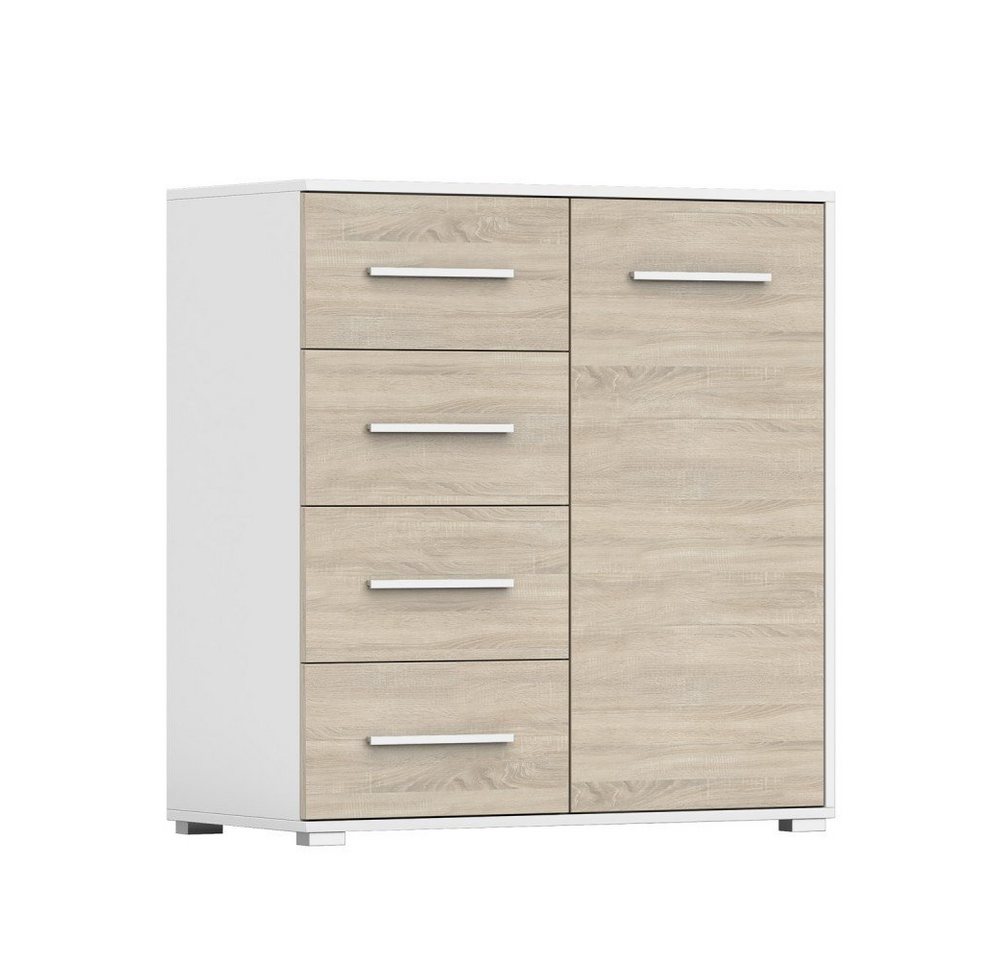 MOEBLO Kommode Irys mini 01 (Wohnzimmer Kommode Schlafzimmer Komodenschrank Highboard, 90cm 1D4S Sideboard), (B x H x T): 90x95x45 cm von MOEBLO