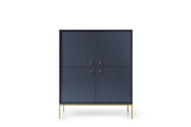 MOEBLO Kommode Melody I (Wohnzimmer, Esszimmer, Flur & Diele, Moderne Sideboard Schrank Highboard Goldene Türgriffe), (BxHxT): 104x39x125 cm von MOEBLO