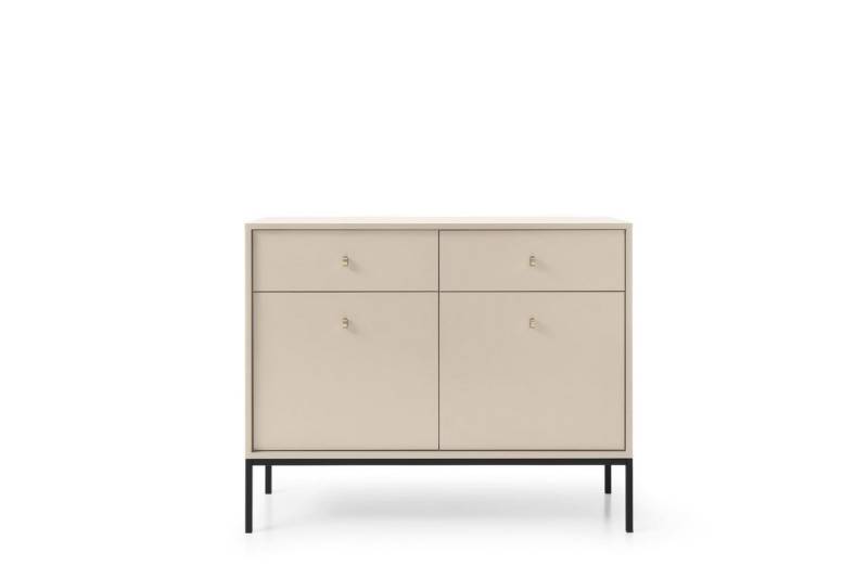 MOEBLO Kommode Melody II (Wohnzimmer, Esszimmer, Flur & Diele, Moderne Sideboard Schrank Highboard Goldene Türgriffe), (BxHxT): 104x39x 83 cm von MOEBLO