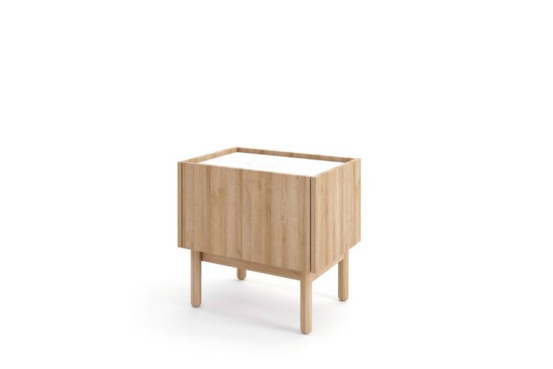 MOEBLO Nachttisch VINTAGE V50 (Moderne Schlafzimmer Möbel Nachtkommode mit Schublade), (BxHxT): 50x48x37 cm von MOEBLO