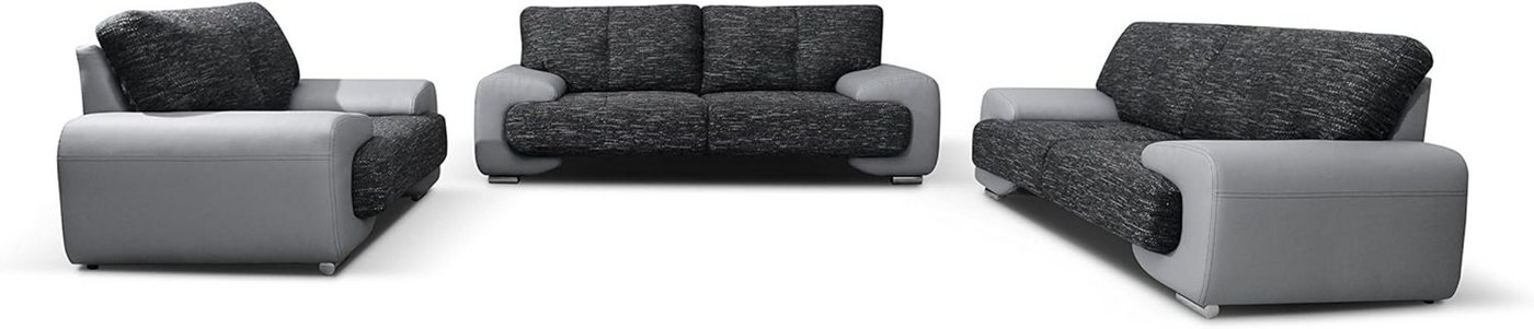 MOEBLO Polstergarnitur LORENTO 3+2+1, (Polstermöbel-Set Ohrensofa 3 Sitzer, 2 Sitzer und Sessel, Wohnlandschaft Sofa Couch Garnitur) von MOEBLO