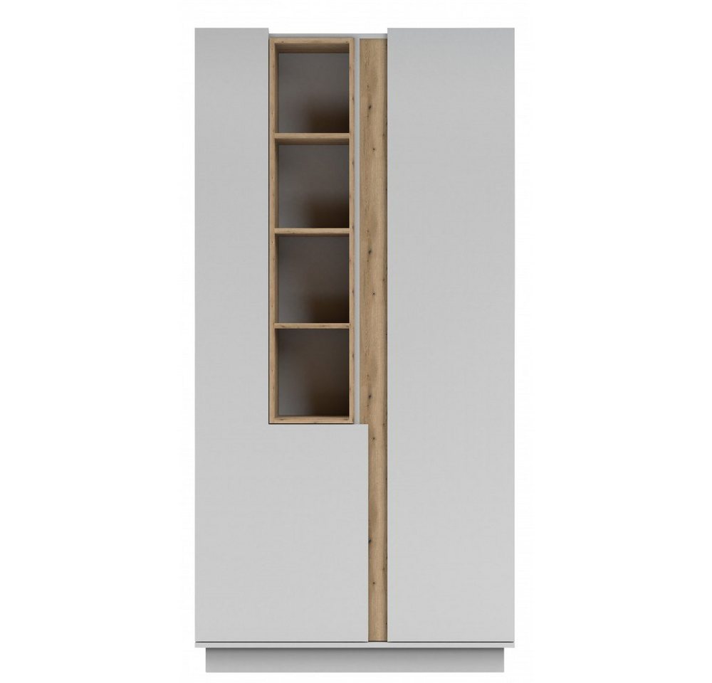 MOEBLO Beistellschrank REYLA 08 (Sideboard Wohnzimmer Kommode Schlafzimmer Komodenschrank Highboard, Kleiderschrank 2-türig Schrank für Wohnzimmer) (BxHxT):100x202x42 cm von MOEBLO