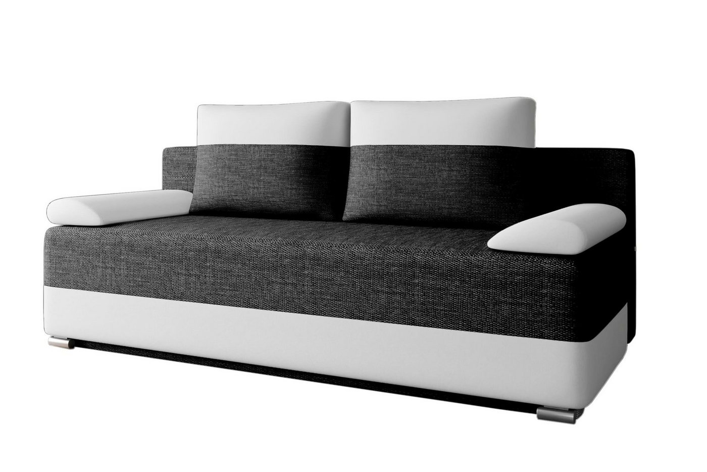 MOEBLO Schlafsofa ATLANTA, Schlafcouch Sofa Couch für Wohnzimmer Schlafsofa Federkern Sofagarnitur Polstersofa mit Bettfunktion, mit Schlaffunktion und Bettkasten, - (BxHxT): 200x90x96 cm von MOEBLO