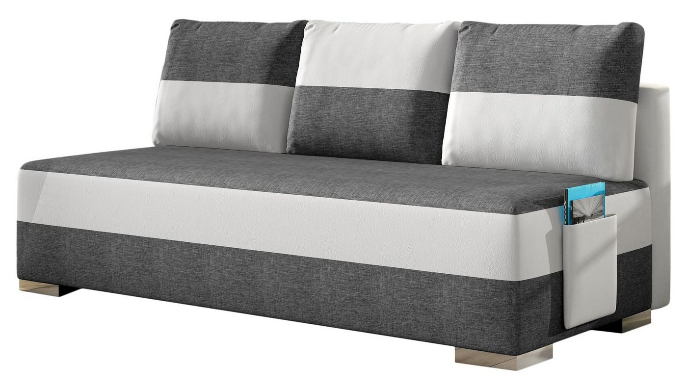 MOEBLO Schlafsofa ATOLLO, Couch für Wohnzimmer, Schlafcouch Sofa Federkern Sofagarnitur Polstersofa Wohnlandschaft mit Bettfunktion, mit Schlaffunktion und Bettkasten, - (BxHxT): 200x93x92 cm von MOEBLO