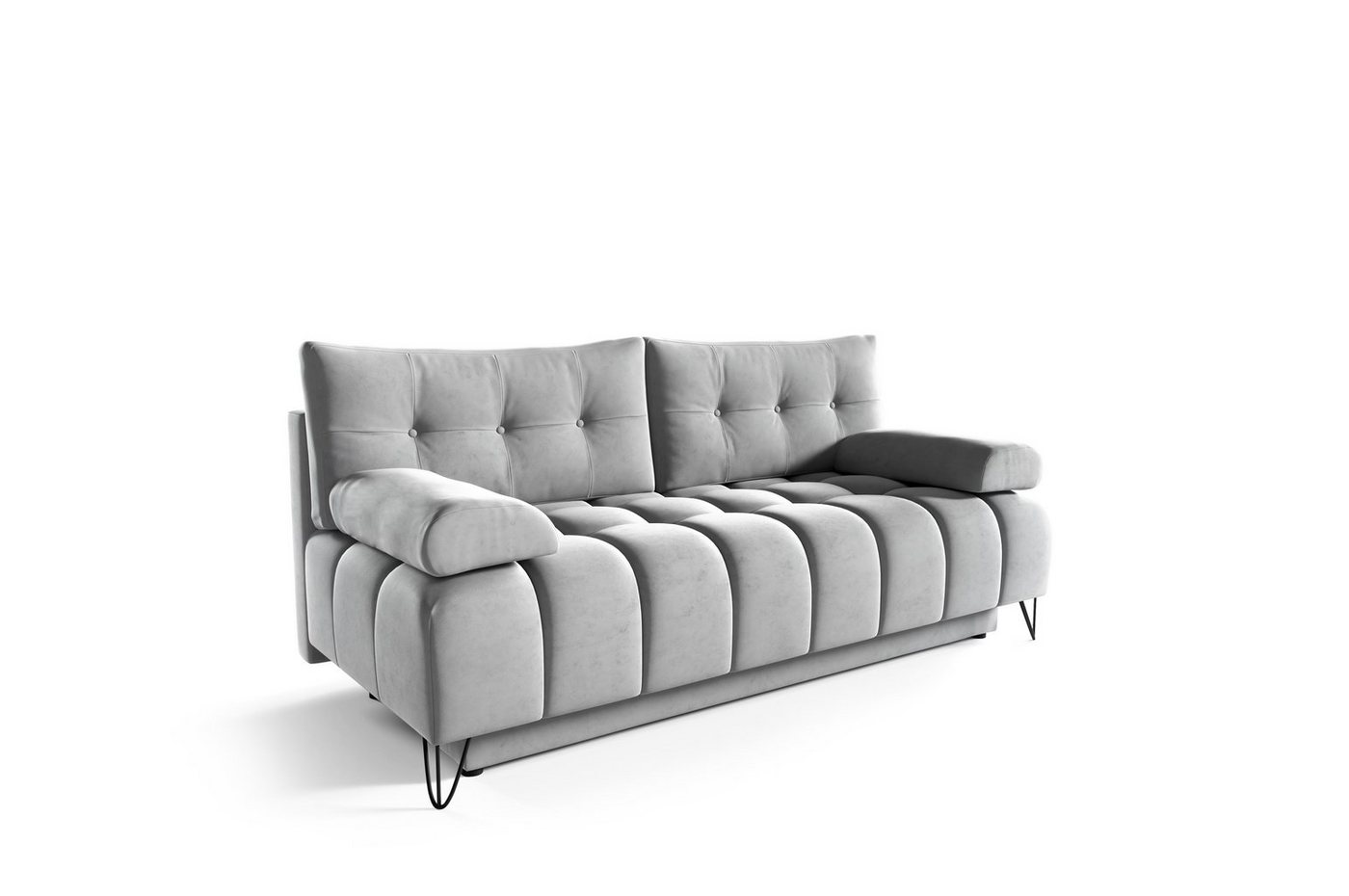 MOEBLO Schlafsofa BRODY, Sofa Couch für Wohnzimmer Polstersofa Sofagarnitur Wohnlandschaft mit Bettfunktion - (BxHxT): 197x93x100 cm, mit Schlaffunktion und Bettkasten von MOEBLO