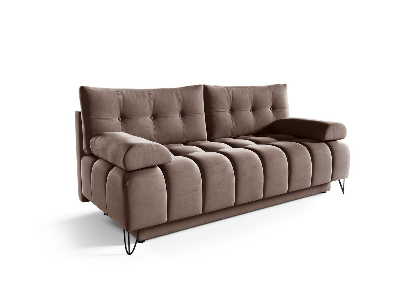 MOEBLO Schlafsofa BRODY, Sofa Couch für Wohnzimmer Polstersofa Sofagarnitur Wohnlandschaft mit Bettfunktion - (BxHxT): 197x93x100 cm, mit Schlaffunktion und Bettkasten von MOEBLO