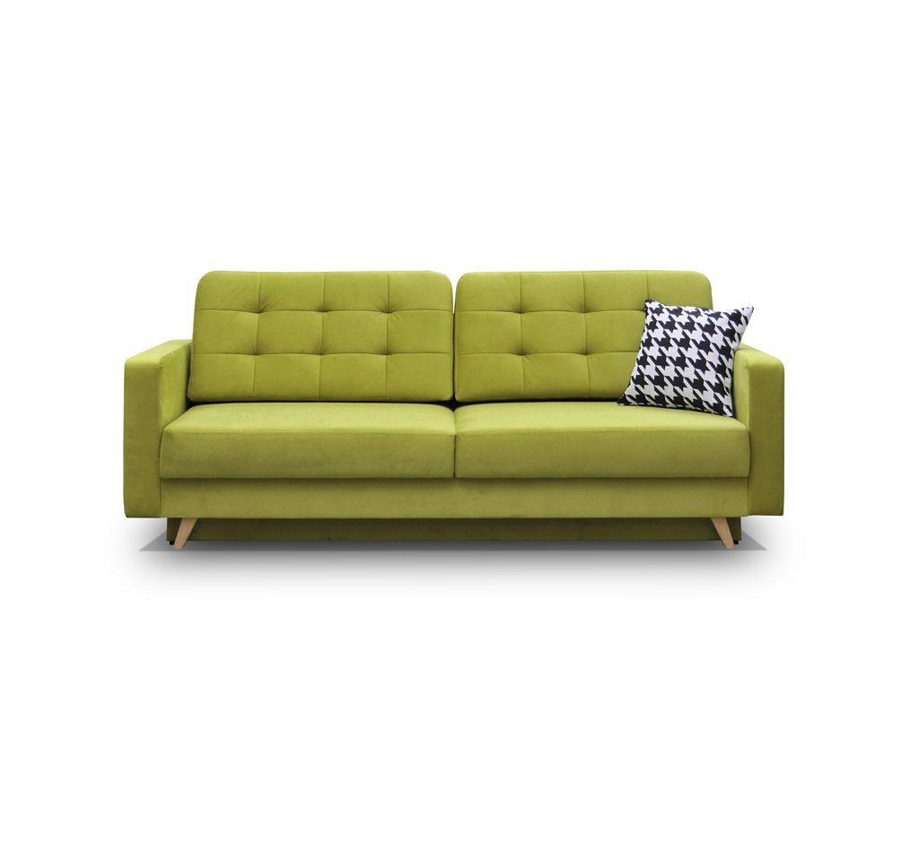 MOEBLO Schlafsofa CARLA, Kippsofa Sofa Klappsofa Couchgarnitur Couch Sofagarnitur Schlafcouch 3 Sitzer Gästebett, mit Schlaffunktion und Bettkasten, - (BxHxT): 229x95x97 cm von MOEBLO