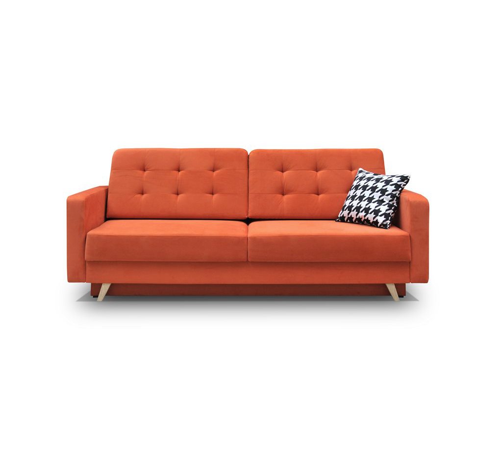 MOEBLO Schlafsofa CARLA, Kippsofa Sofa Klappsofa Couchgarnitur Couch Sofagarnitur Schlafcouch 3 Sitzer Gästebett, mit Schlaffunktion und Bettkasten, - (BxHxT): 229x95x97 cm von MOEBLO