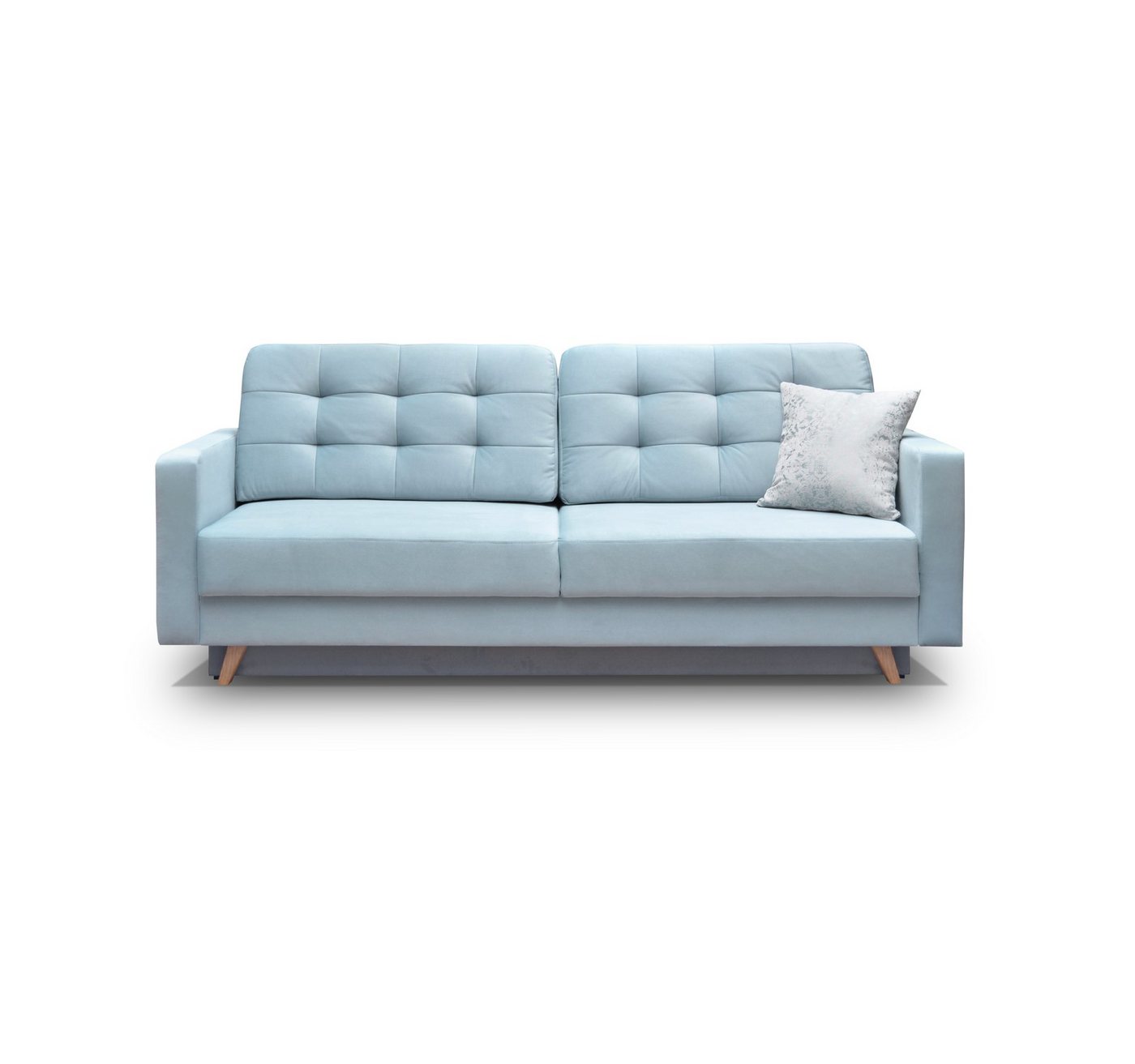 MOEBLO Schlafsofa CARLA, Kippsofa Sofa Klappsofa Couchgarnitur Couch Sofagarnitur Schlafcouch 3 Sitzer Gästebett, mit Schlaffunktion und Bettkasten, - (BxHxT): 229x95x97 cm von MOEBLO