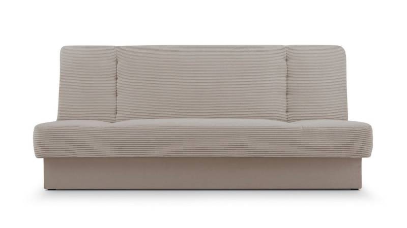 MOEBLO Schlafsofa CYPRUS NEW, Cord Sofa Beige Kippsofa Klappsofa Clic-Clack Couch für Wohnzimmer Federkern Sofagarnitur Polstersofa Cordstoff, mit Schlaffunktion und Bettkasten, - (BxHxT): 192x85x92cm von MOEBLO