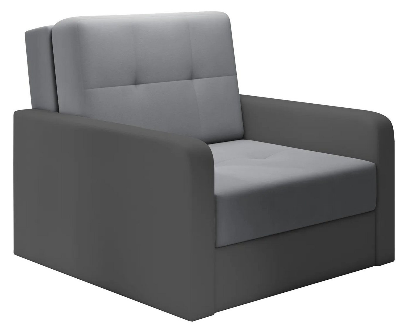 MOEBLO Schlafsofa ERIK I, Kleines Sofa Sessel in Bett Convertible Wohnzimmer Teenagerzimmer Stoff 1 Platz, mit Schlaffunktion, - (BxHxT): 104x91x104 cm von MOEBLO