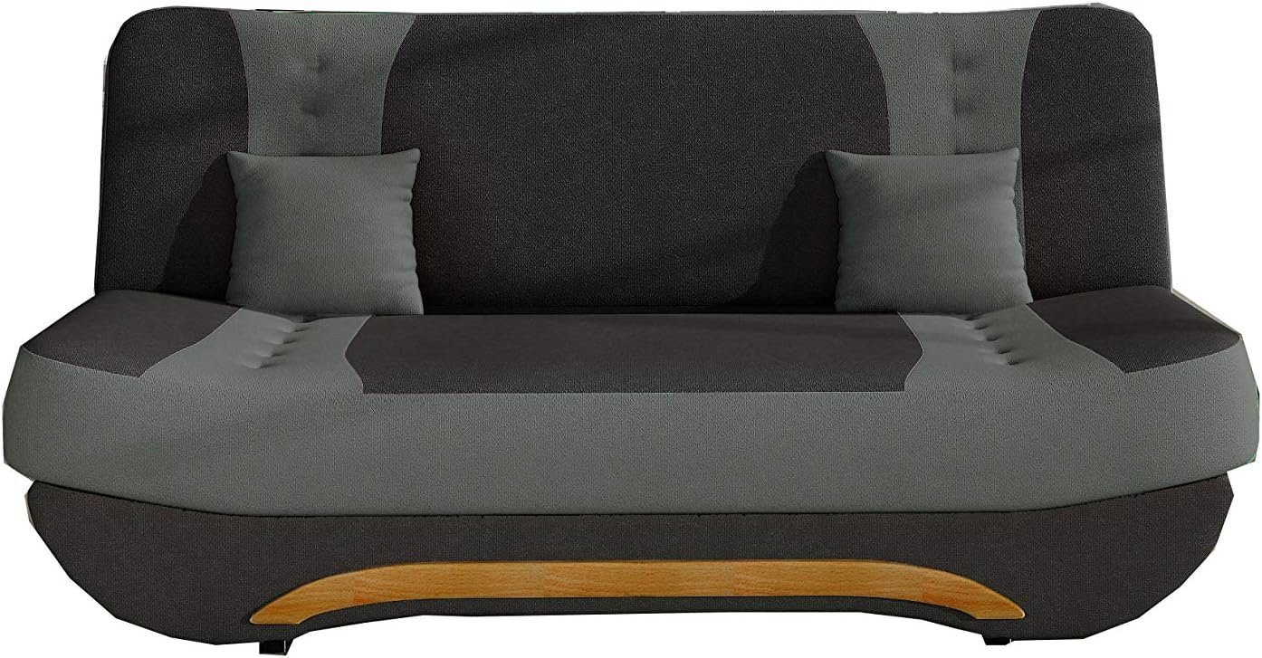 MOEBLO Schlafsofa Feba, Couch für Wohnzimmer Sofagarnitur Polstersofa Kippsofa Klappsofa Click-Clack, mit Schlaffunktion und Bettkasten von MOEBLO