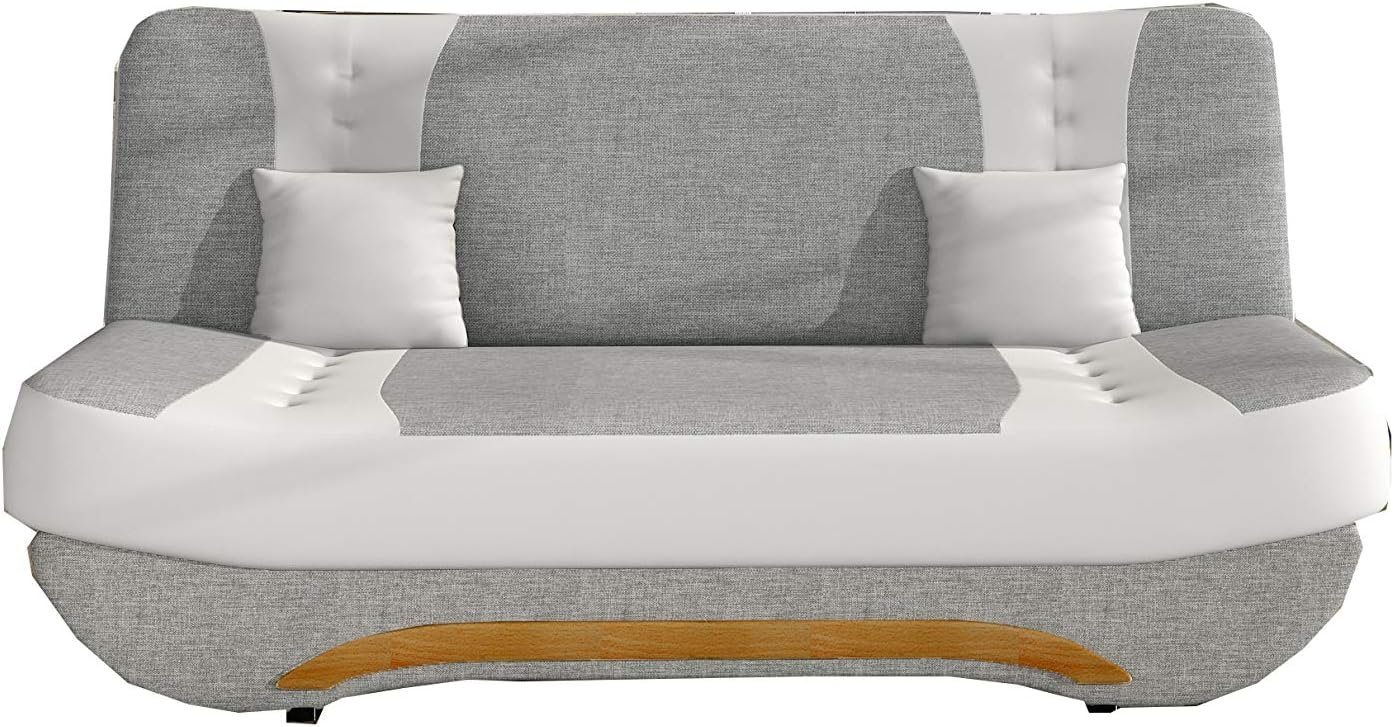 MOEBLO Schlafsofa Feba, Couch für Wohnzimmer Sofagarnitur Polstersofa Kippsofa Klappsofa Click-Clack, mit Schlaffunktion und Bettkasten von MOEBLO