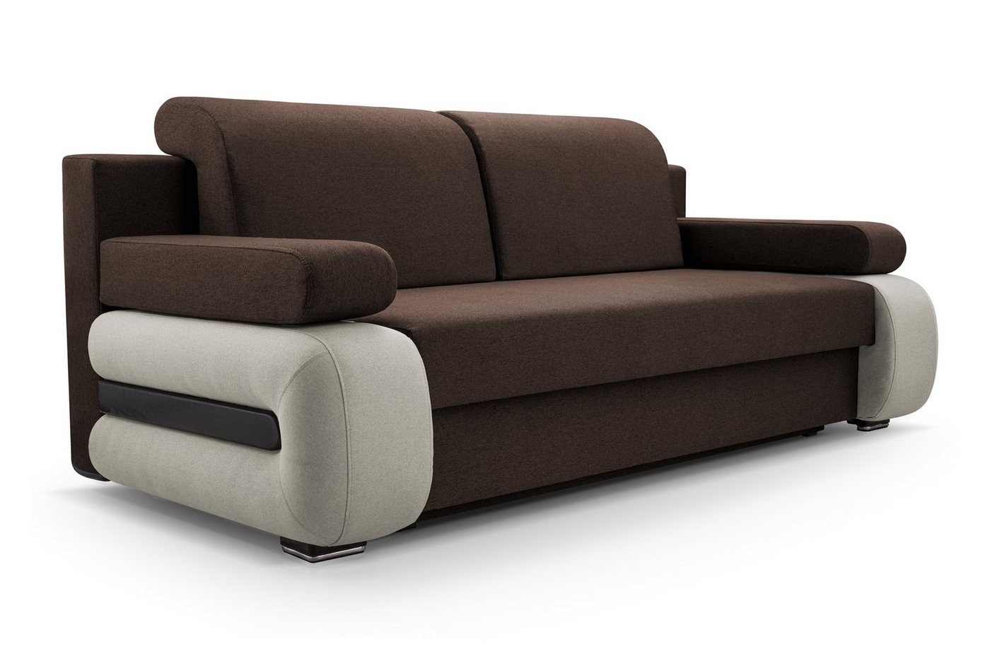 MOEBLO Schlafsofa LEVIN, Modernes Sofa Kippsofa Klappsofa Bettfunktion Couchgarnitur Couch Sofagarnitur 3er, mit Schlaffunktion und Bettkasten, - (BxHxT): 205x80x98 cm von MOEBLO