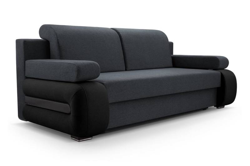 MOEBLO Schlafsofa LEVIN, Modernes Sofa Kippsofa Klappsofa Bettfunktion Couchgarnitur Couch Sofagarnitur 3er, mit Schlaffunktion und Bettkasten, - (BxHxT): 205x80x98 cm von MOEBLO