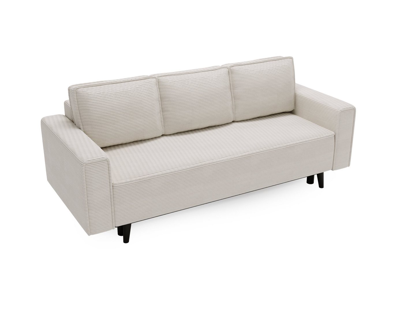 MOEBLO Schlafsofa MAST, Cord Sofa Couch aus Cordstoff Polstergarnitur Polstersofa Couchgarnitur für Wohnzimmer Sofagarnitur (BxHxT): 225x73x95cm, mit Schlaffunktion von MOEBLO