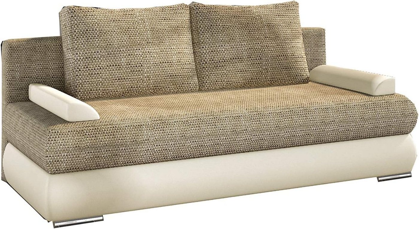 MOEBLO Schlafsofa NESTOR, Couch für Wohnzimmer, Sofa Schlafcouch mit Bettfunktion Federkern Sofagarnitur Polstersofa Wohnlandschaft, mit Bettkasten und Schlaffunktion, - (BxHxT): 213x90x95 cm von MOEBLO