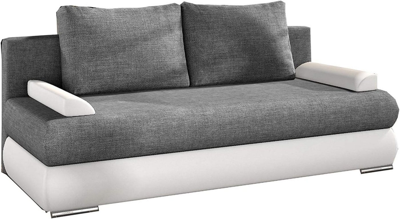 MOEBLO Schlafsofa NESTOR, Couch für Wohnzimmer, Sofa Schlafcouch mit Bettfunktion Federkern Sofagarnitur Polstersofa Wohnlandschaft, mit Bettkasten und Schlaffunktion, - (BxHxT): 213x90x95 cm von MOEBLO