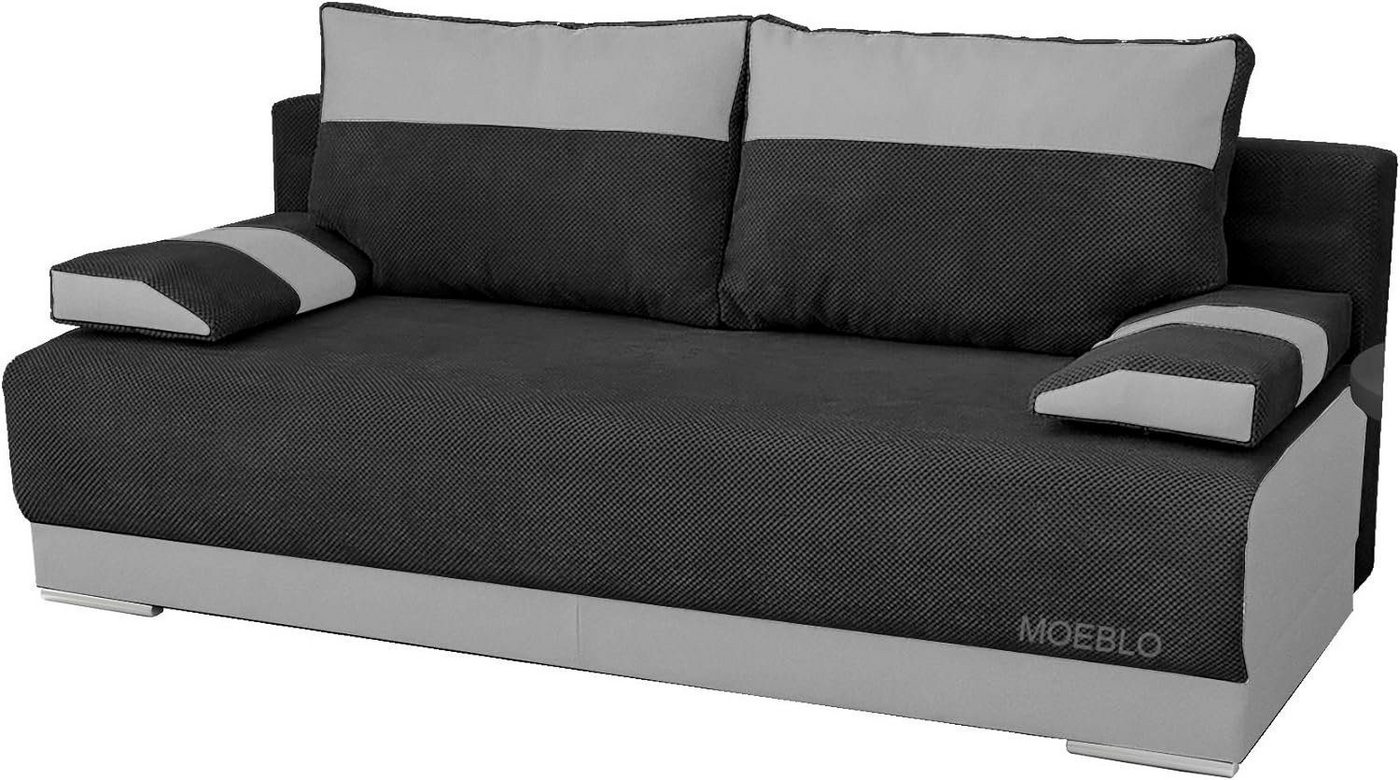 MOEBLO Schlafsofa NISA, Couch für Wohnzimmer, Sofagarnitur Polstersofa Wohnlandschaft, mit Relaxfunktion von MOEBLO