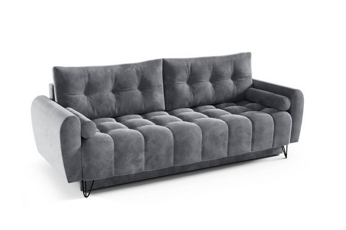 MOEBLO Schlafsofa OHIO, Sofa Couch für Wohnzimmer Polstersofa Sofagarnitur Wohnlandschaft mit Bettfunktion - (BxHxT): 233x93x100 cm, mit Schlaffunktion und Bettkasten von MOEBLO