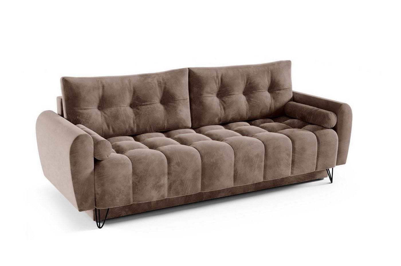 MOEBLO Schlafsofa OHIO, Sofa Couch für Wohnzimmer Polstersofa Sofagarnitur Wohnlandschaft mit Bettfunktion - (BxHxT): 233x93x100 cm, mit Schlaffunktion und Bettkasten von MOEBLO