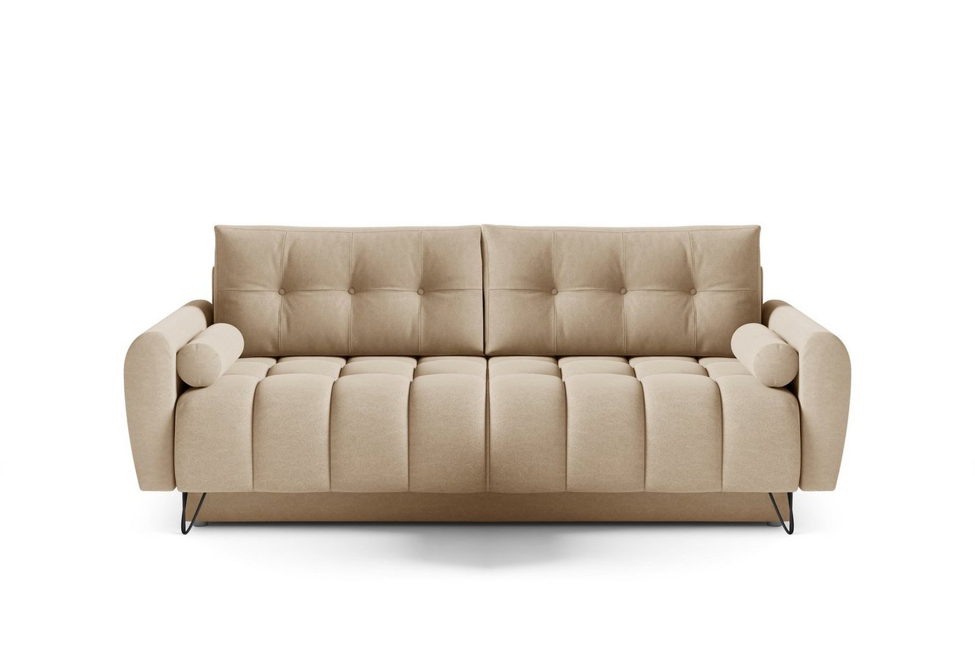 MOEBLO Schlafsofa OHIO, Sofa Couch für Wohnzimmer Polstersofa Sofagarnitur Wohnlandschaft mit Bettfunktion - (BxHxT): 233x93x100 cm, mit Schlaffunktion und Bettkasten von MOEBLO