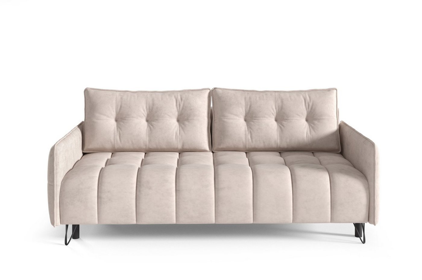 MOEBLO Schlafsofa PLUM, Sofa Couch für Wohnzimmer Polstersofa Sofagarnitur Wohnlandschaft mit Bettfunktion - (BxHxT): 218x95x104 cm, mit Schlaffunktion und Bettkasten von MOEBLO