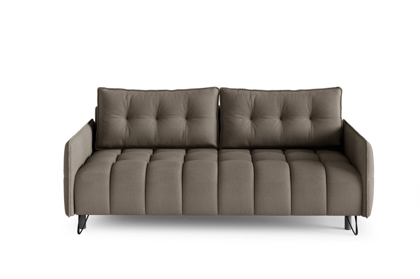 MOEBLO Schlafsofa PLUM, Sofa Couch für Wohnzimmer Polstersofa Sofagarnitur Wohnlandschaft mit Bettfunktion - (BxHxT): 218x95x104 cm, mit Schlaffunktion und Bettkasten von MOEBLO