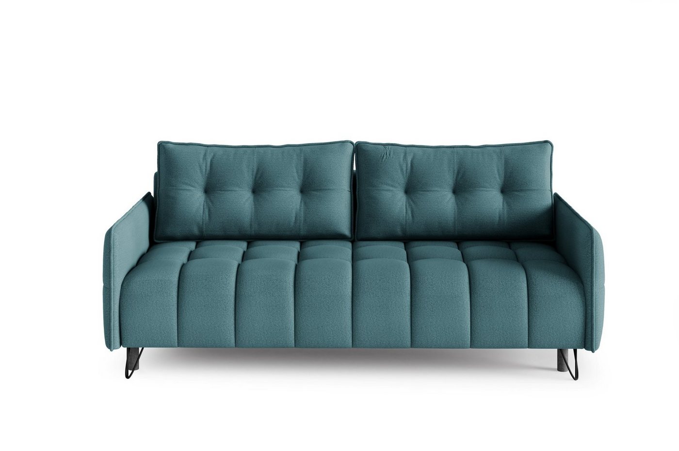 MOEBLO Schlafsofa PLUM, Sofa Couch für Wohnzimmer Polstersofa Sofagarnitur Wohnlandschaft mit Bettfunktion - (BxHxT): 218x95x104 cm, mit Schlaffunktion und Bettkasten von MOEBLO