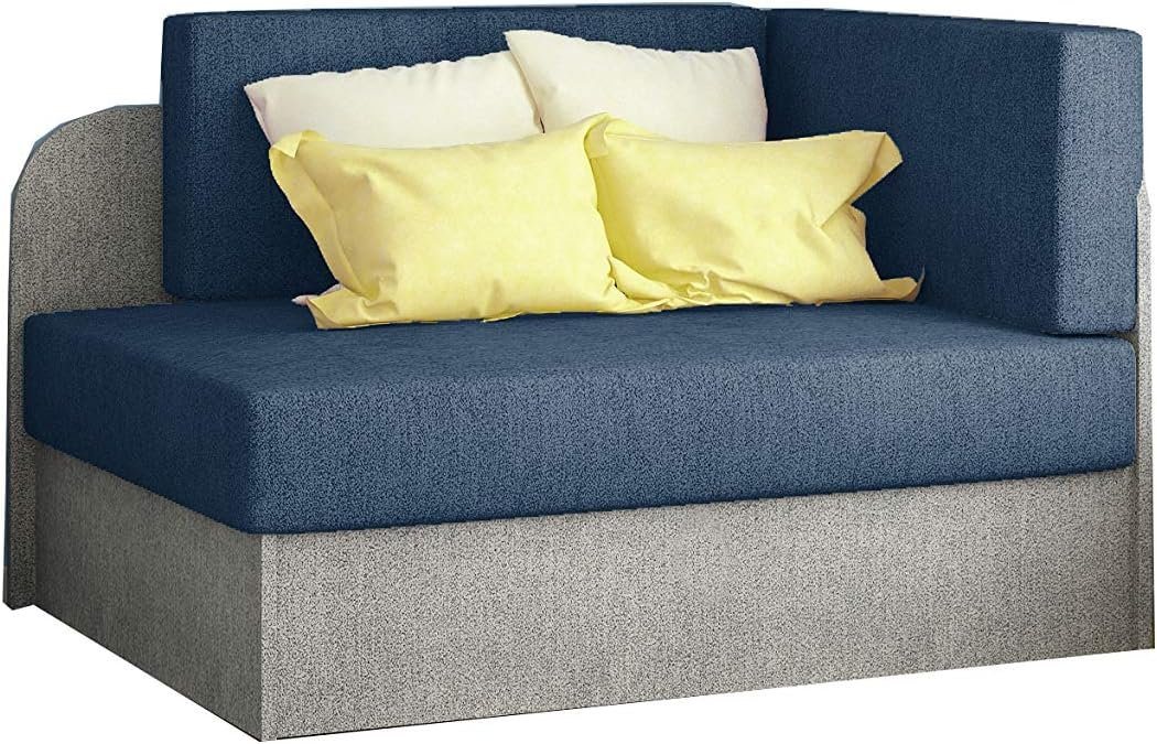 MOEBLO Kindersofa RAISA, Schlafsessel Couch für Kinderzimmer Kindersofa Jugendsofa, mit Schlaffunktion und Bettkasten von MOEBLO