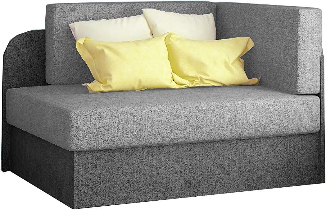 MOEBLO Kindersofa RAISA, Schlafsessel Couch für Kinderzimmer Kindersofa Jugendsofa, mit Schlaffunktion und Bettkasten von MOEBLO