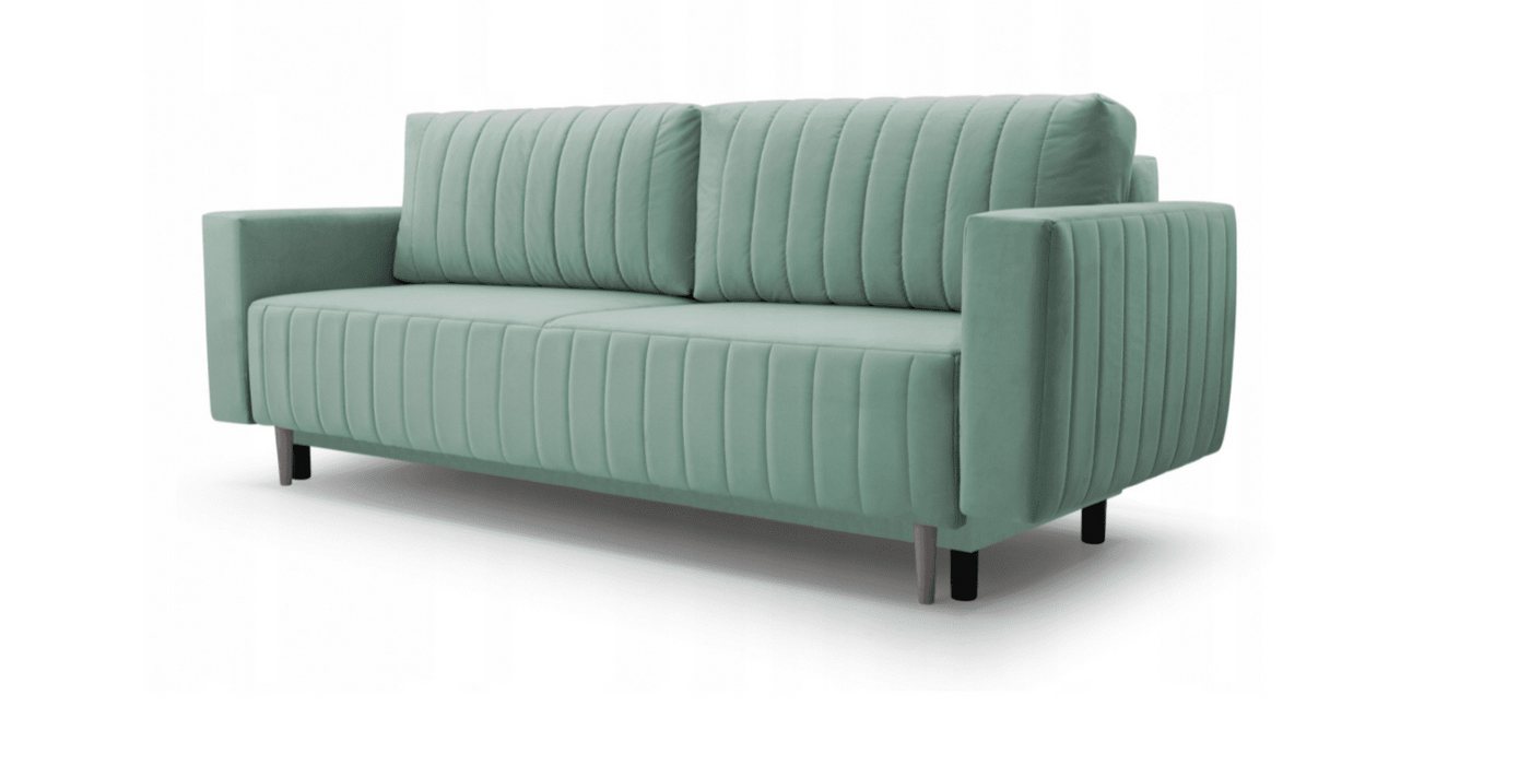 MOEBLO Schlafsofa RIVEN, Couch Polstermöbel Sitzmöbel Wohnzimmermöbel 2-Sitzer-Sofa Stoffsofa, mit Schlaffunktion und Bettkasten von MOEBLO