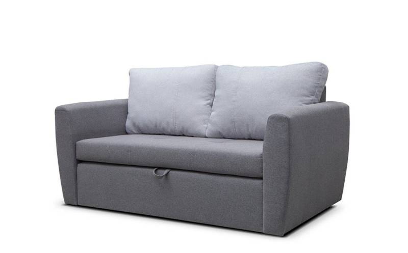 MOEBLO Schlafsofa SARA 120, Sofa Sessel Kindersofa Schlafsessel mit Bettfunktion Gästebett Klappsofa Mini Couch 2-Sitzer Sofagarnitur Jugendzimmer, mit Bettkasten und Schlaffunktion von MOEBLO