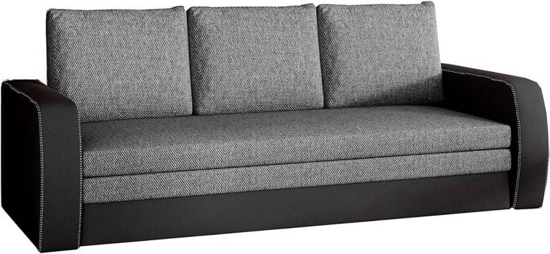 MOEBLO Schlafsofa SYLVIANO, Couch für Wohnzimmer Sofagarnitur Polstersofa Sofa Klappsofa Click-Clack Kippsofa, mit Schlaffunktion und Bettkasten von MOEBLO