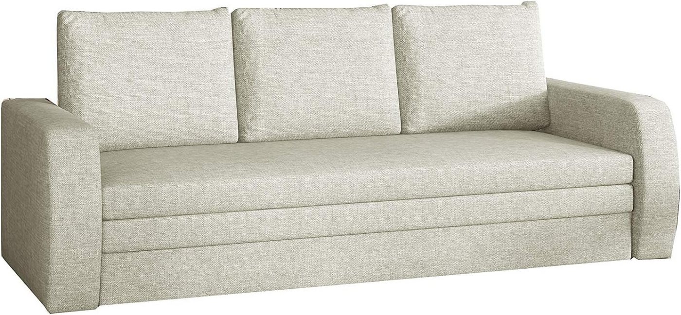 MOEBLO Schlafsofa SYLVIANO, Couch für Wohnzimmer Sofagarnitur Polstersofa Sofa Klappsofa Click-Clack Kippsofa, mit Schlaffunktion und Bettkasten von MOEBLO