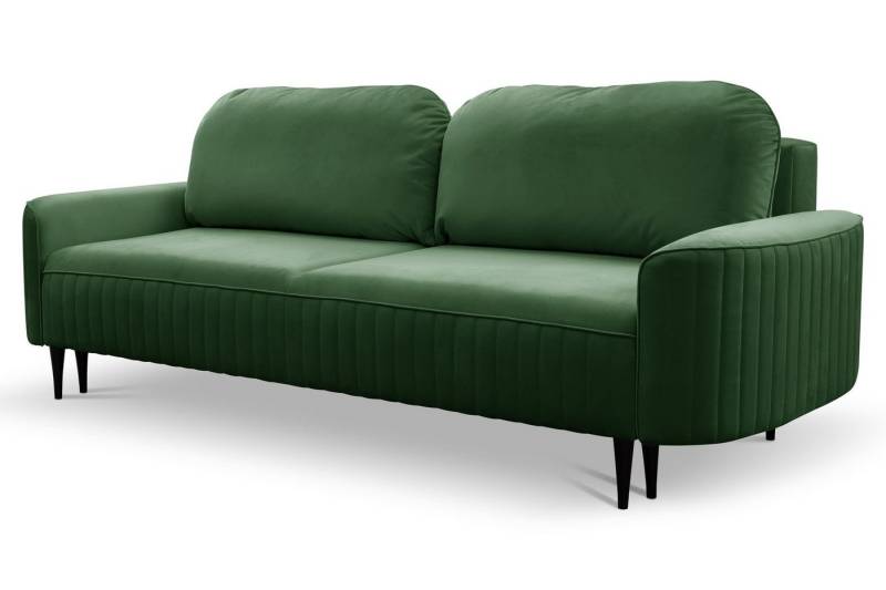 MOEBLO Schlafsofa VENCE, Schlafcouch mit Bettfunktion Sofa Couch für Wohnzimmer Schlafsofa Federkern Sofagarnitur Polstersofa Samtstoff, mit Relaxfunktion von MOEBLO