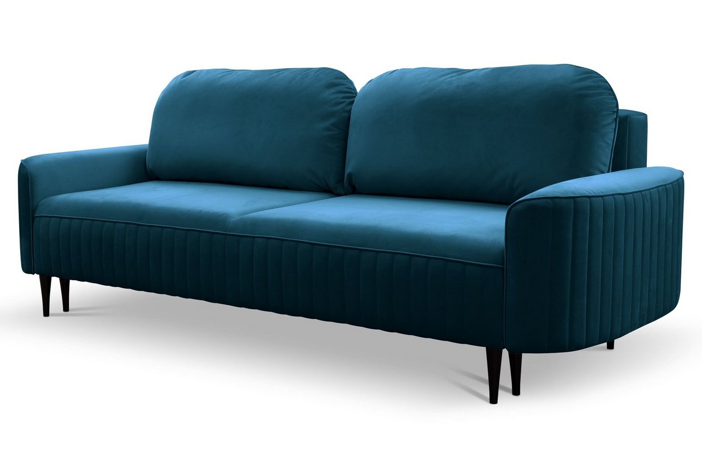 MOEBLO Schlafsofa VENCE, Schlafcouch mit Bettfunktion Sofa Couch für Wohnzimmer Schlafsofa Federkern Sofagarnitur Polstersofa Samtstoff, mit Schlaffunktion und Bettkasten, - (BxHxT): 244x92x102 cm von MOEBLO