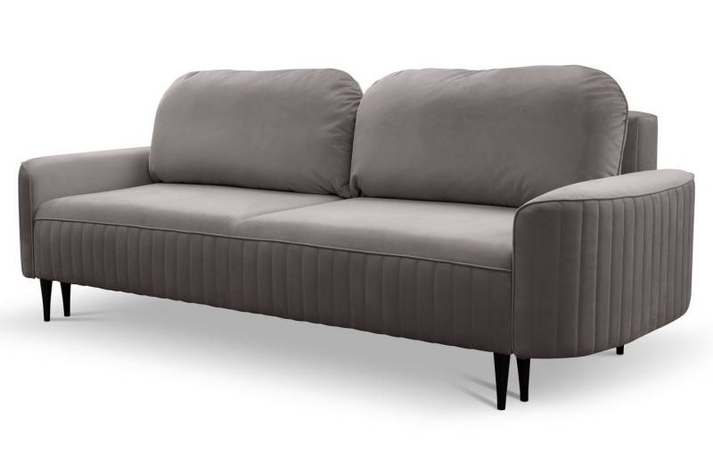 MOEBLO Schlafsofa VENCE, Schlafcouch mit Bettfunktion Sofa Couch für Wohnzimmer Schlafsofa Federkern Sofagarnitur Polstersofa Samtstoff, mit Relaxfunktion von MOEBLO
