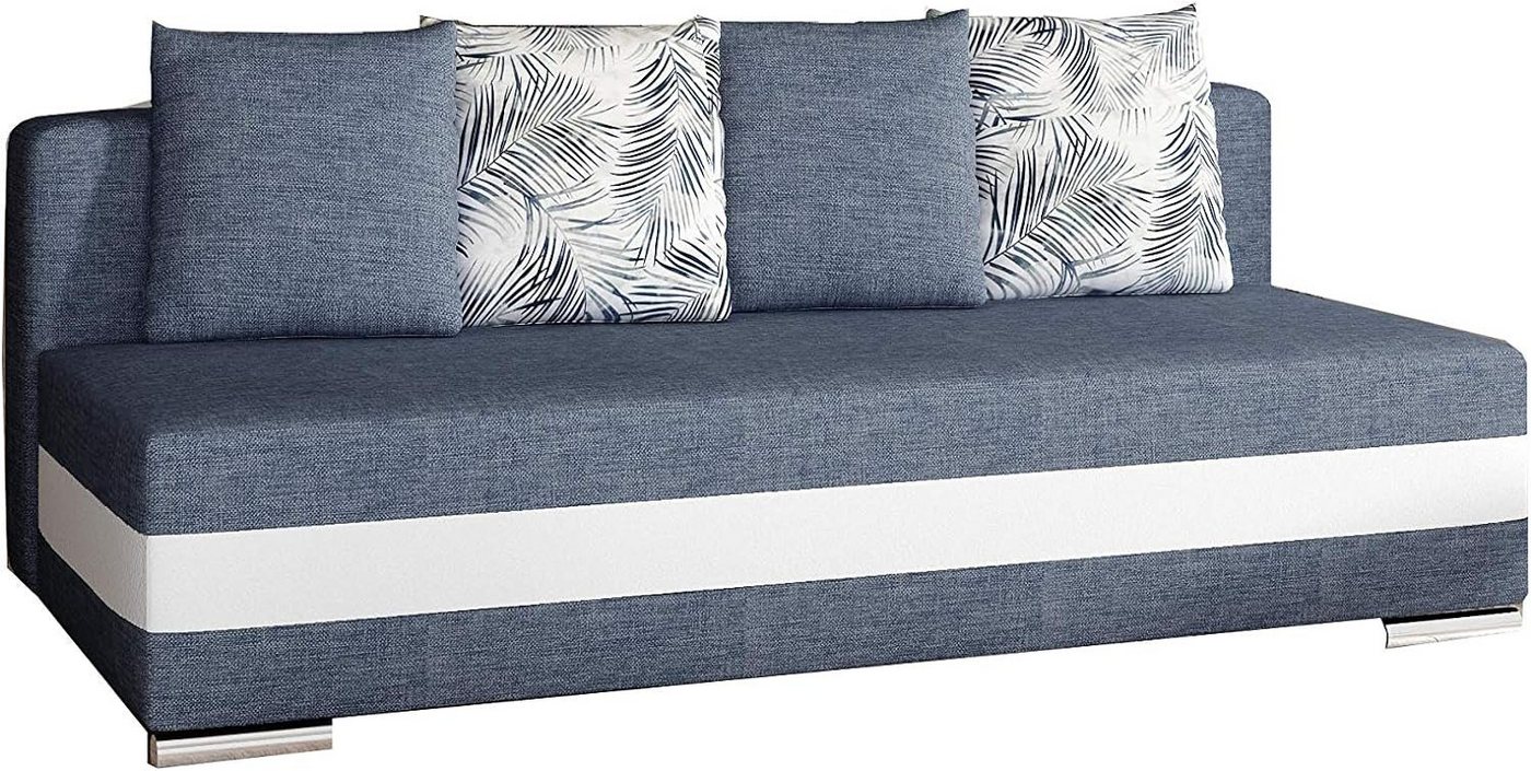 MOEBLO Schlafsofa WALIA, Couch für Wohnzimmer, Schlafsofa Federkern Sofagarnitur Polstersofa Wohnlandschaft, mit Schlaffunktion und Bettkasten von MOEBLO