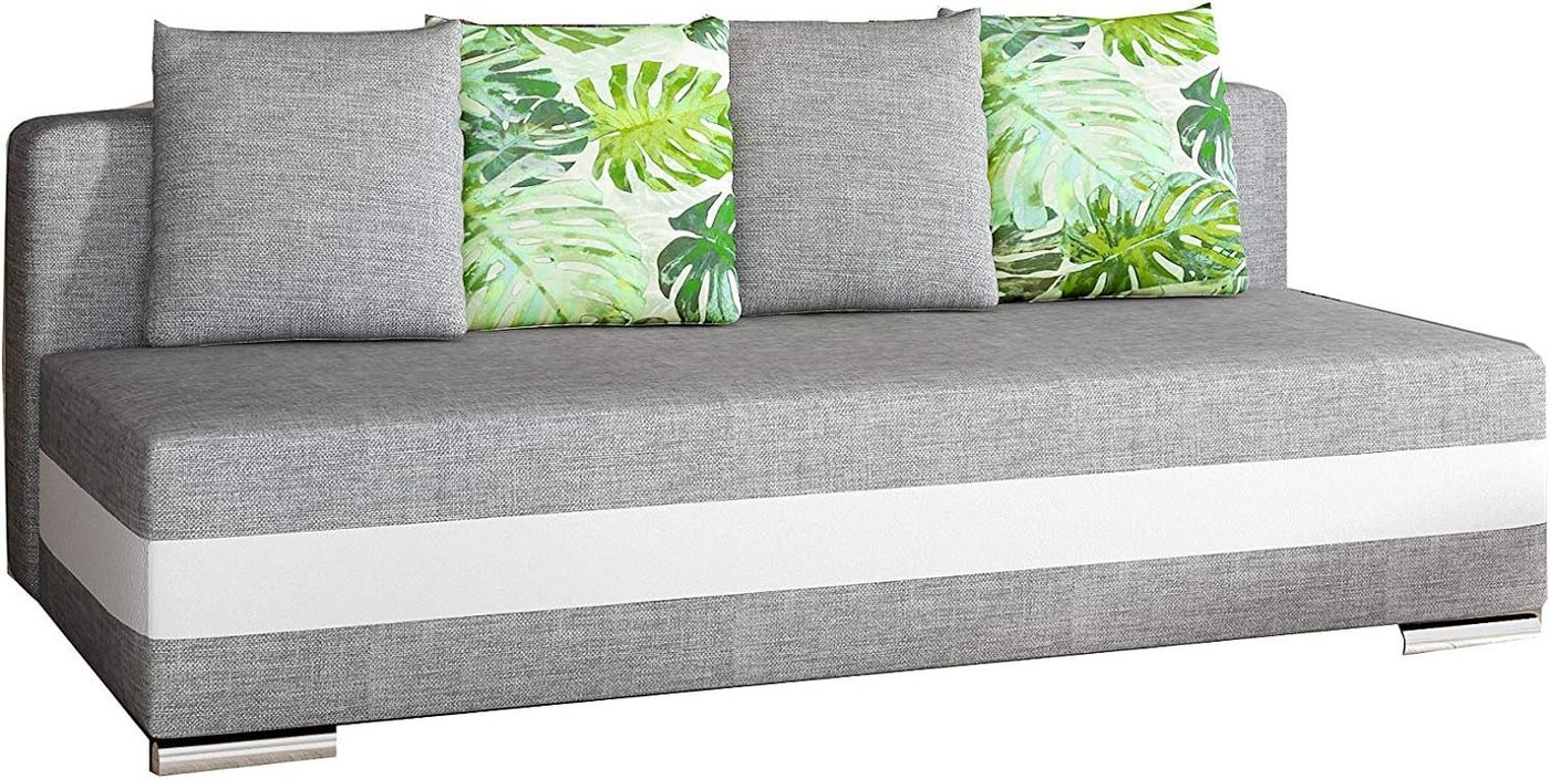 MOEBLO Schlafsofa WALIA, Couch für Wohnzimmer, Schlafsofa Federkern Sofagarnitur Polstersofa Wohnlandschaft, mit Schlaffunktion und Bettkasten von MOEBLO