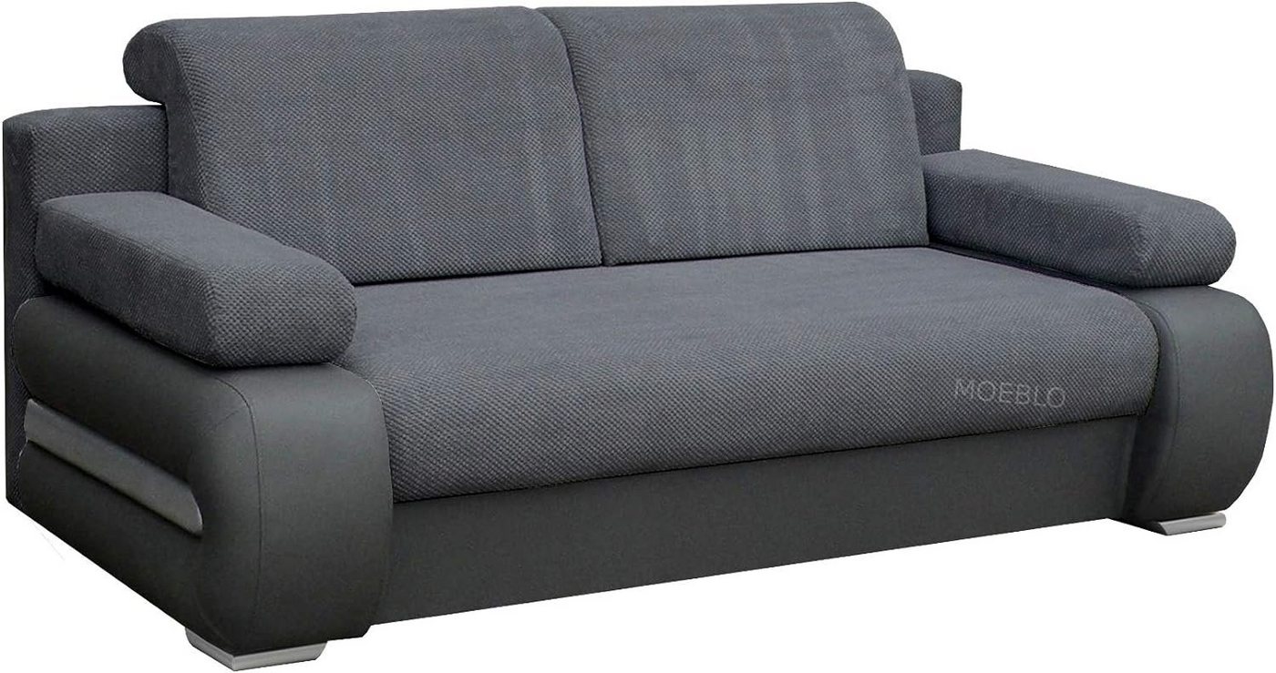 MOEBLO Schlafsofa York, Couch für Wohnzimmer, Sofagarnitur Polstersofa Wohnlandschaft, mit Schlaffunktion und Bettkasten von MOEBLO