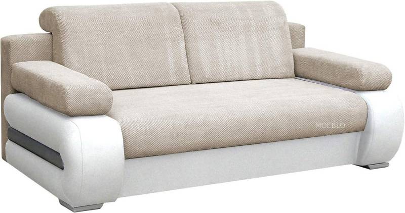 MOEBLO Schlafsofa York, Couch für Wohnzimmer, Sofagarnitur Polstersofa Wohnlandschaft, mit Schlaffunktion und Bettkasten von MOEBLO