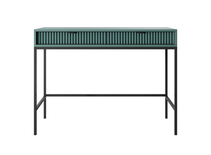MOEBLO Schminktisch Light T104 (Moderner Kosmetiktisch mit geriffelter Front & 2 Schubladen, Dekorative gerillte Front Frisiertisch, Schminktisch, Kosmetiktisch), (B 104 cm / H 78 cm / T 50 cm) von MOEBLO