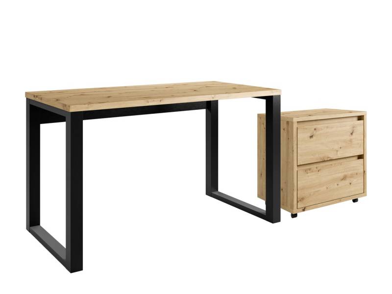 MOEBLO Schreibtisch Mirlo Loft (Kinderschreibtisch Schülerschreibtisch Bürotisch Computertisch für Büro, Arbeitszimmer Kinderzimmer Jugendzimmer, Loft mit/ohne Container) von MOEBLO